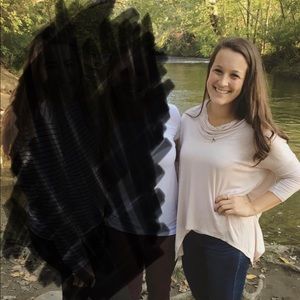 EUC, soft, pink, flowy, cowl neck top